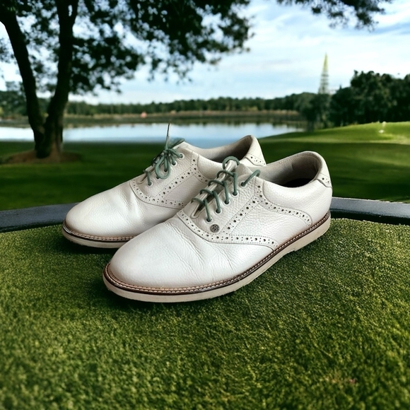 FORE G4 Camo Gallivanter Golf Sneakers White Leather Lace Up Men’s Golf Shoes - Picture 1 of 9